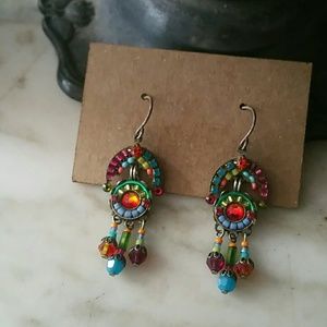 Firefly Rainbow Mosaic Bead Earrings